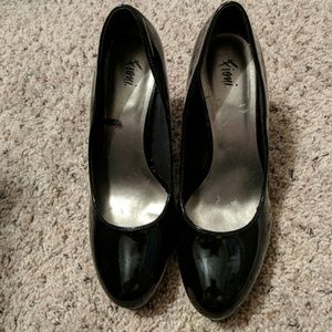 Shiny Black Heels